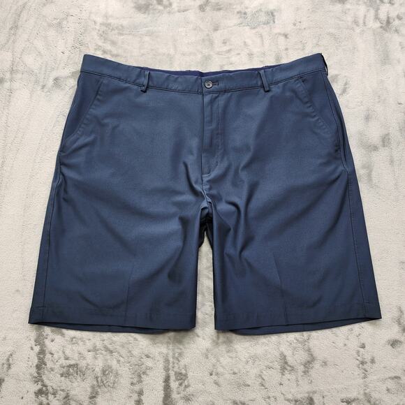 Greg Norman Shorts Mens 42 Blue Golf Chino Sporty Preppy Stretch Casual Summer - Picture 1 of 12
